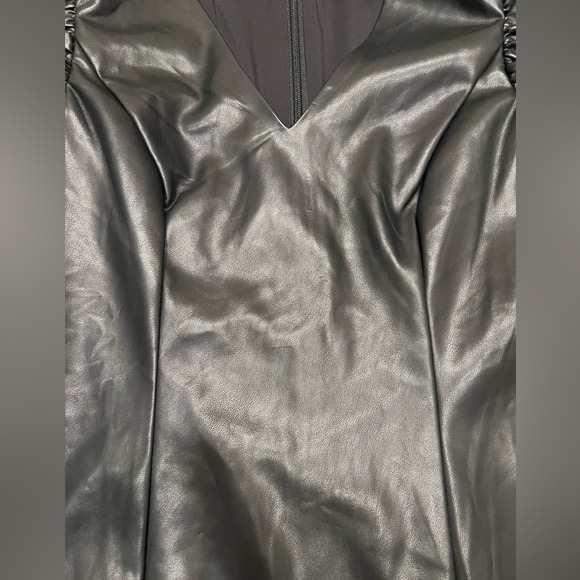 Endless Rose Black Faux Leather Mini Dress - Picture 11 of 12